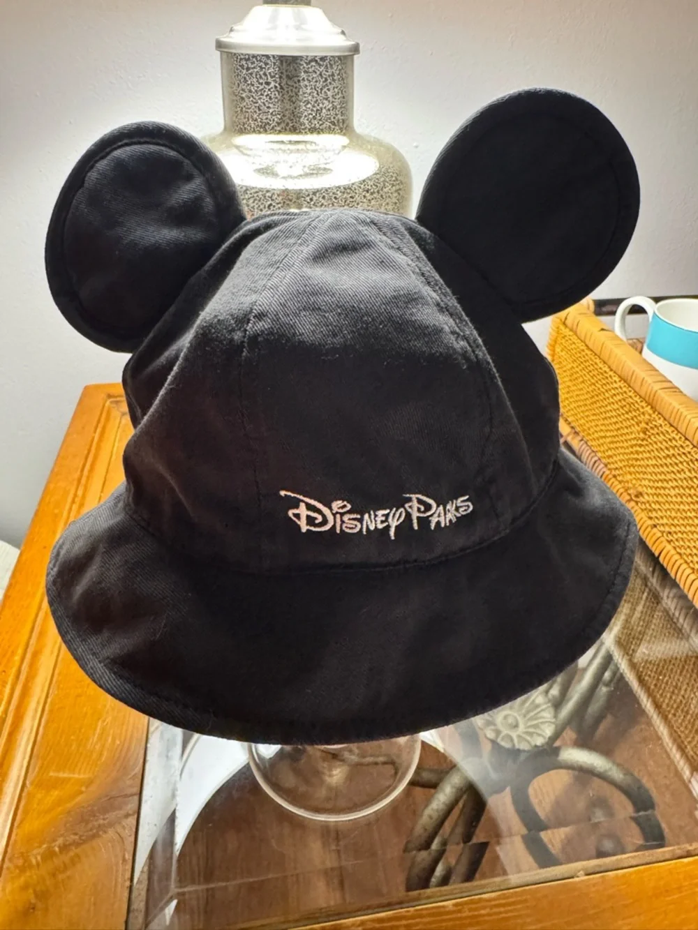 Disney Black Toddler Bucket Hat with Logo Tag - Washed & Ready for Yours